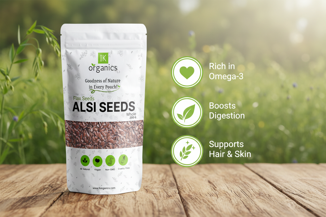 Package of IK Organics Alsi Seeds with benefits