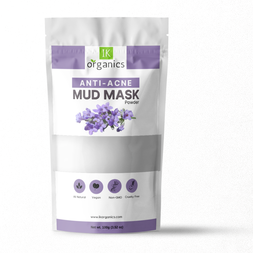 Clear Skin in 7 Days | IK Organics Anti-Acne Mud Mask Powder